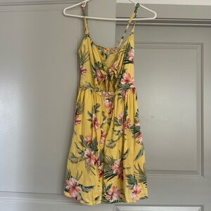 Hollister Yellow Floral Summer dress